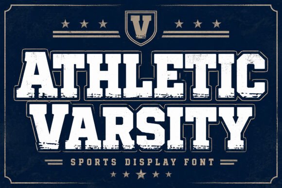 Athletic Varsity: The Gritty Display Font for Bold Branding