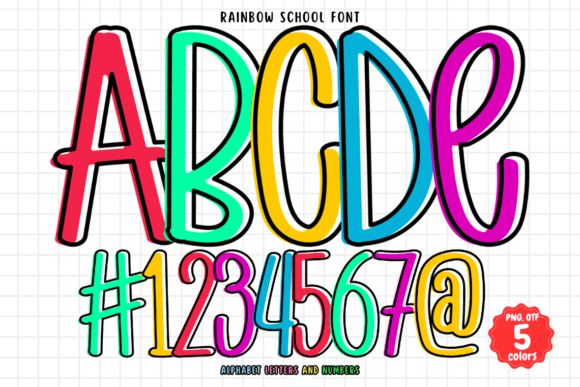 Bring Vibrant Energy to Your Projects with Rainbow School Font
