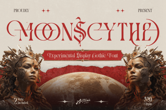 Moonscythe: When Gothic Typography Meets Celestial Blades