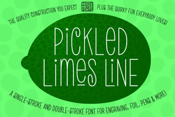 Pickled Limes Line: A Handwritten Font with a Quirky Twist