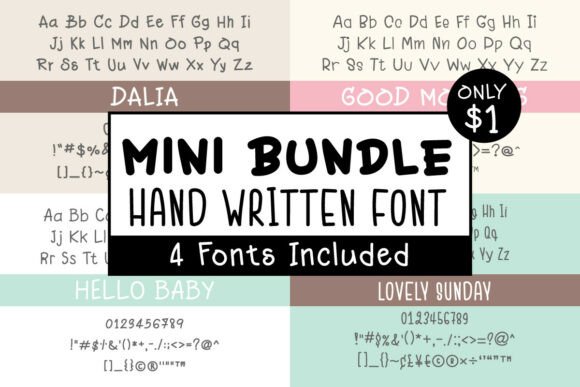 Sweet, Casual Typography: A Mini Handwritten Font Bundle Deep Dive