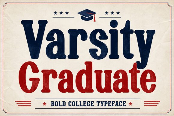 Varsity Graduate: The Bold College Display Font for Authentic Branding
