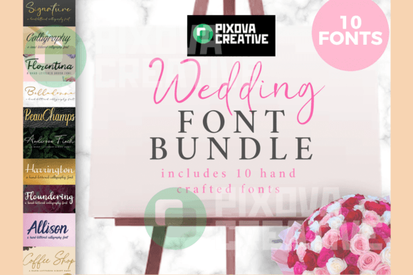 Wedding 10 Bundle: Curated Fonts for Elegant Design
